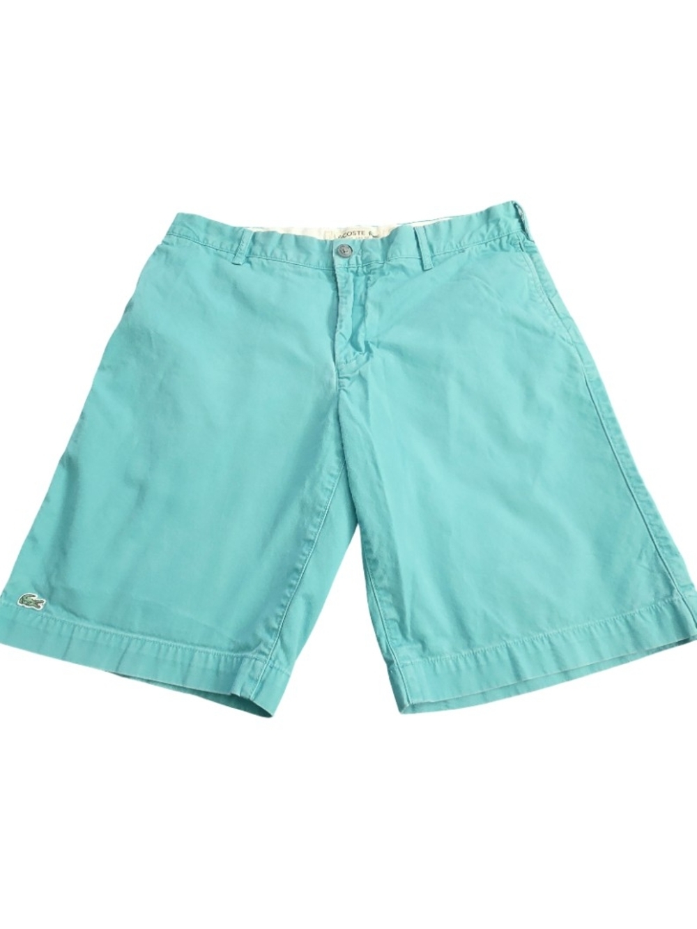 Lacoste Men’s Chino Bermuda Shorts Size 33 - Vibrant Teal / Aqua